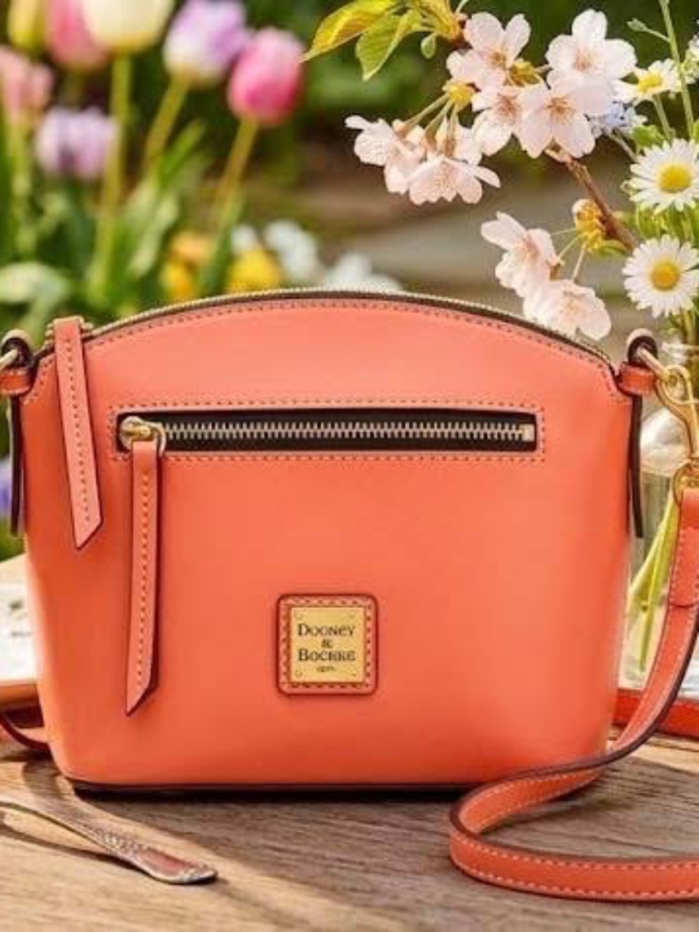 Dooney &Bourke Beacon Dome “Coral” Crossbody